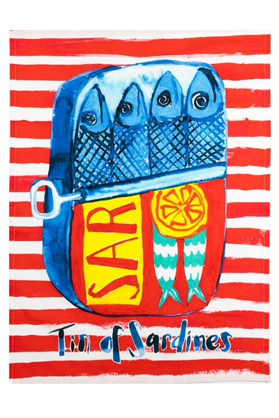 Tin of Sardines Tea Towel - ad&i