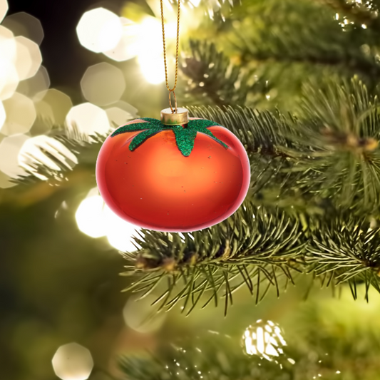 Tomato Shaped Christmas Tree Bauble - ad&i