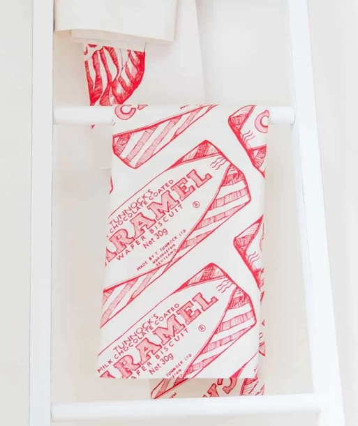 Tunnock's Caramel Wafer Repeat Tea Towel