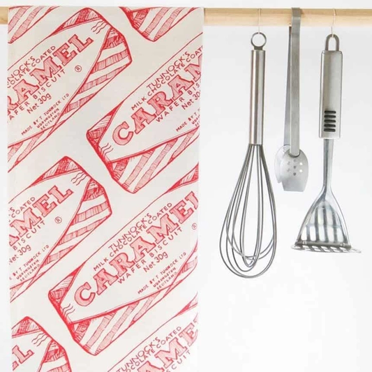 Tunnock's Caramel Wafer Repeat Tea Towel