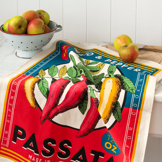 Vintage Passata Print Tea Towel - ad&i