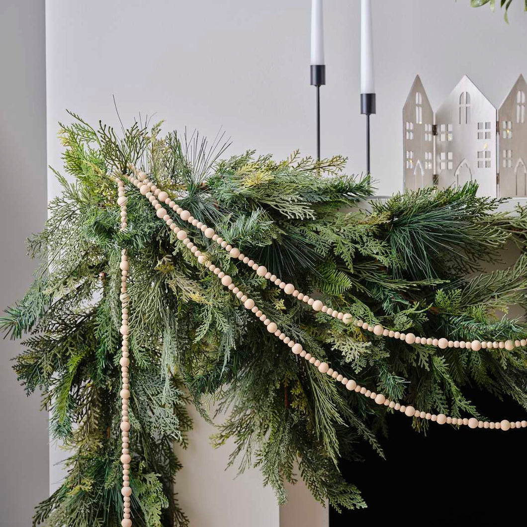 Wooden Beaded Garland - ad&i