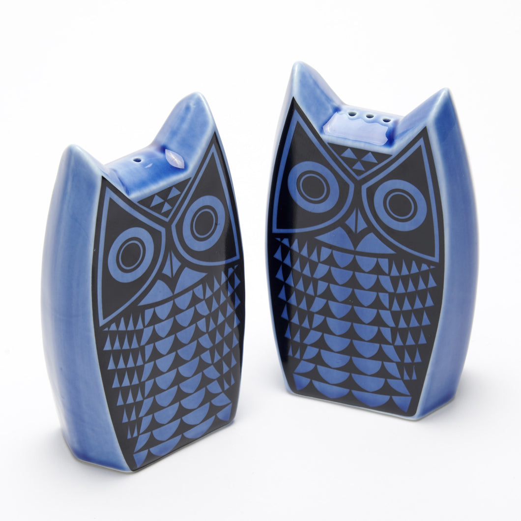 Magpie x Hornsea Blue Owl Salt and Pepper Shaker Set - ad&i