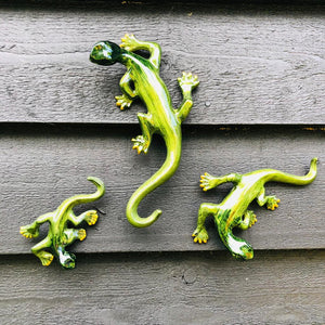 Brushed Lime Gecko Ornaments - ad&i