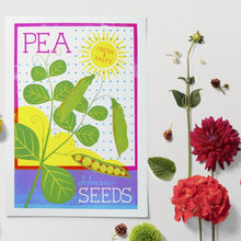 Load image into Gallery viewer, Pea Seeds A4 Risograph Print by Printer Johnson - ad&amp;i