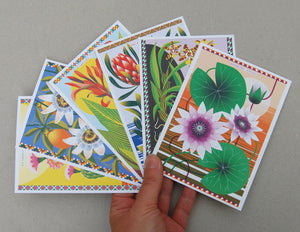 Flowers Of The World A6 Postcard Pack by Printer Johnson-ad&i