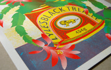 Load image into Gallery viewer, Black Treacle Tin A3 Risograph Print by Printer Johnson - ad&amp;i