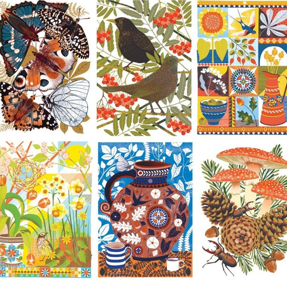 British Wildlife A6 Postcard Pack by Printer Johnson-ad&i