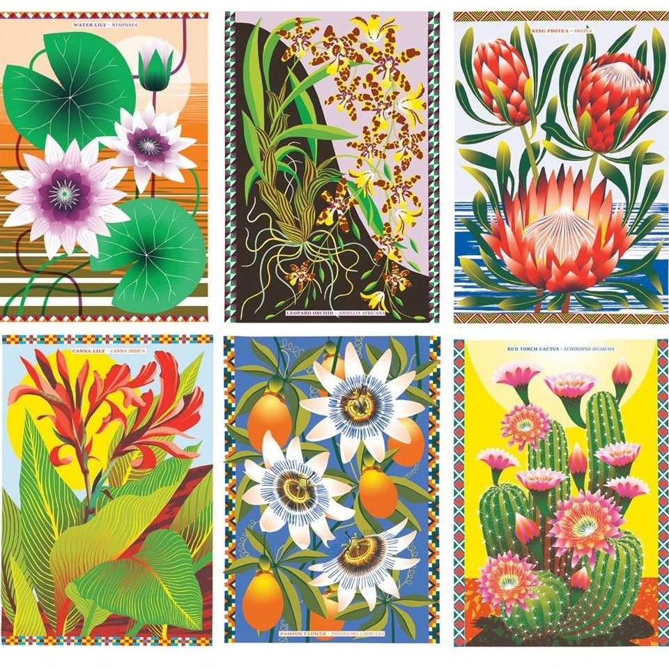 Flowers Of The World A6 Postcard Pack by Printer Johnson-ad&i