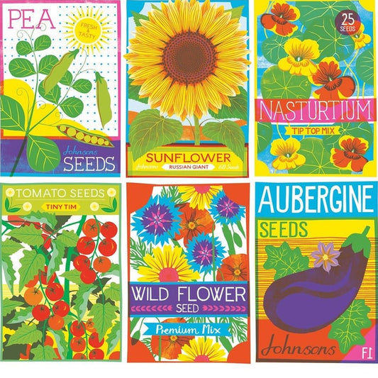 Seed Packets A6 Postcard Pack by Printer Johnson-ad&i