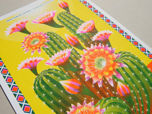 Cactus A3 Risograph Print by Printer Johnson-ad&i