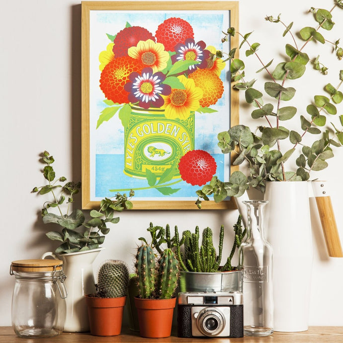 Golden Syrup Tin A3 Risograph Print by Printer Johnson - ad&i