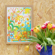 Load image into Gallery viewer, April A3 Risograph Print by Printer Johnson-ad&amp;i