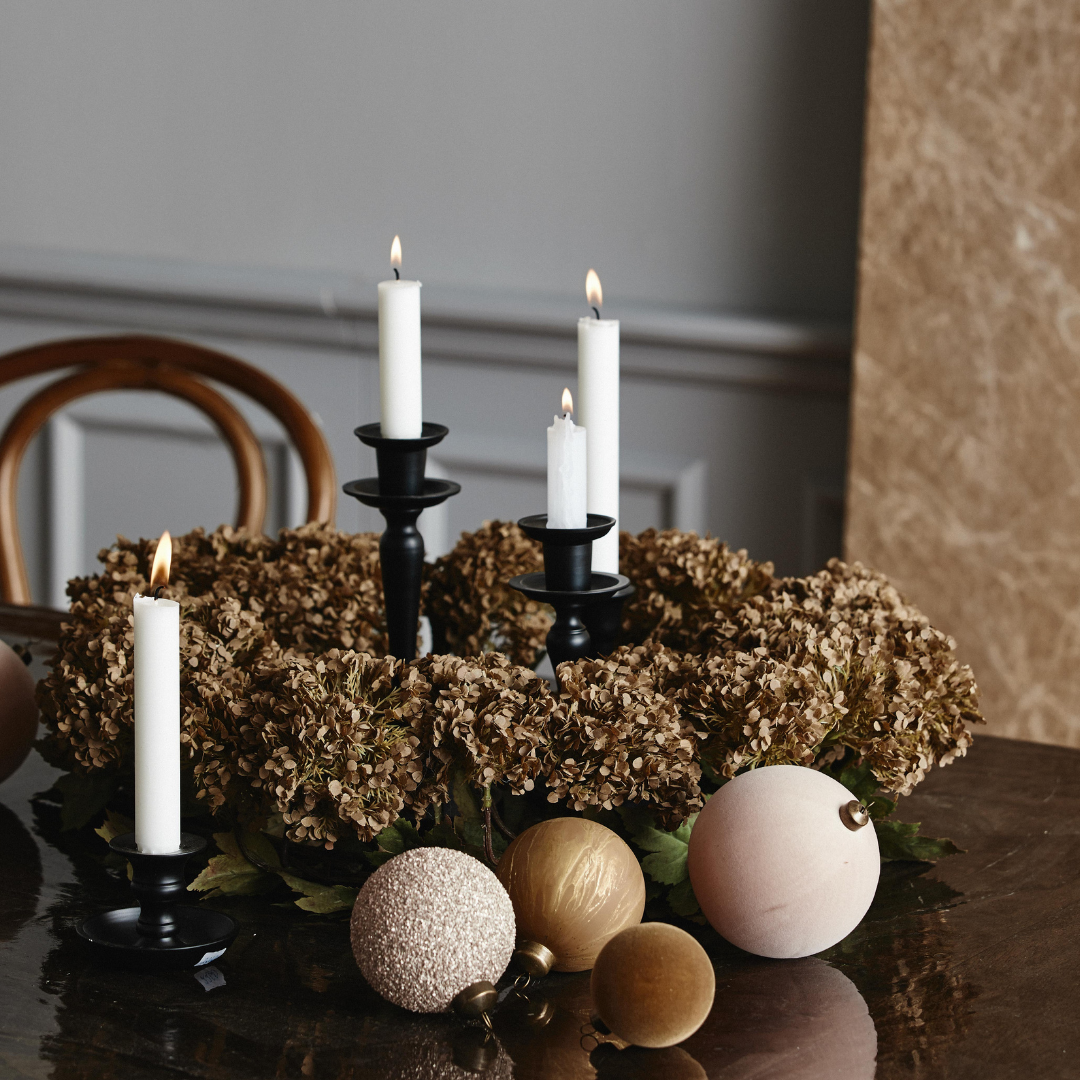 Classic Black Metal Candlestick Holder-ad&i