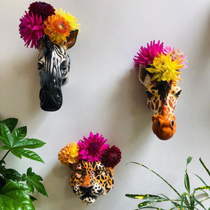 Ceramic Giraffe Head Wall Sconce Vase-ad&i
