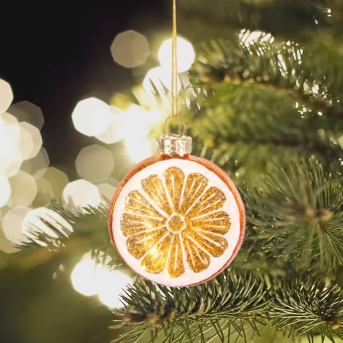 Orange Slice Shaped Christmas Tree Bauble-ad&i