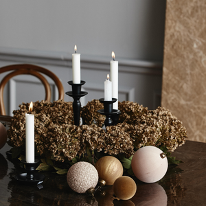 Classic Black Metal Candlestick Holder-ad&i