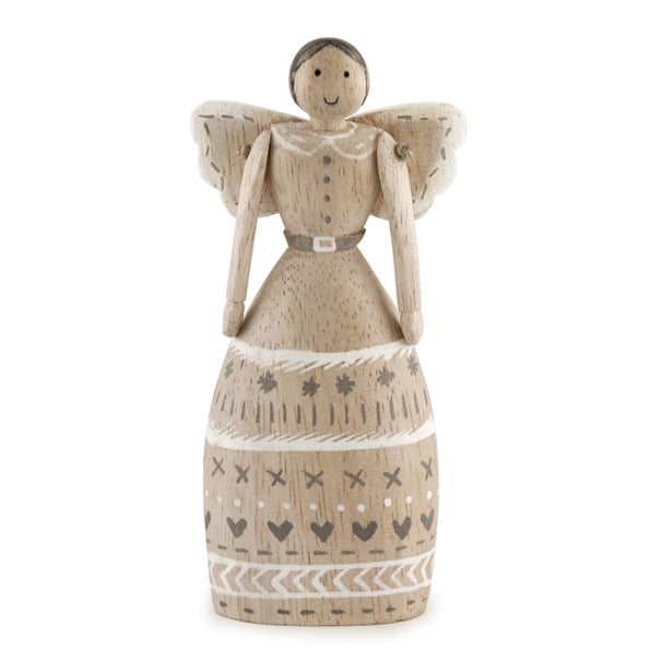 Folk Art Wooden Angel Christmas Decoration-ad&i
