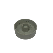 Load image into Gallery viewer, Speckled Off White Stoneware Candlestick Holder-ad&amp;i