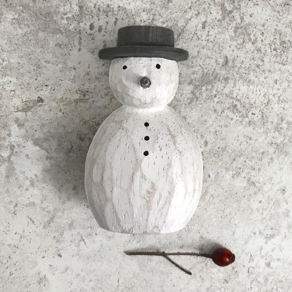 Wooden Round Snowman Christmas Decoration-ad&i