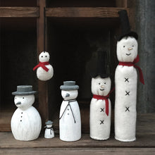 Load image into Gallery viewer, Wooden Round Snowman Christmas Decoration-ad&amp;i