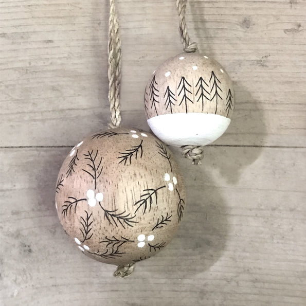 Wooden Christmas Tree Baubles-ad&i