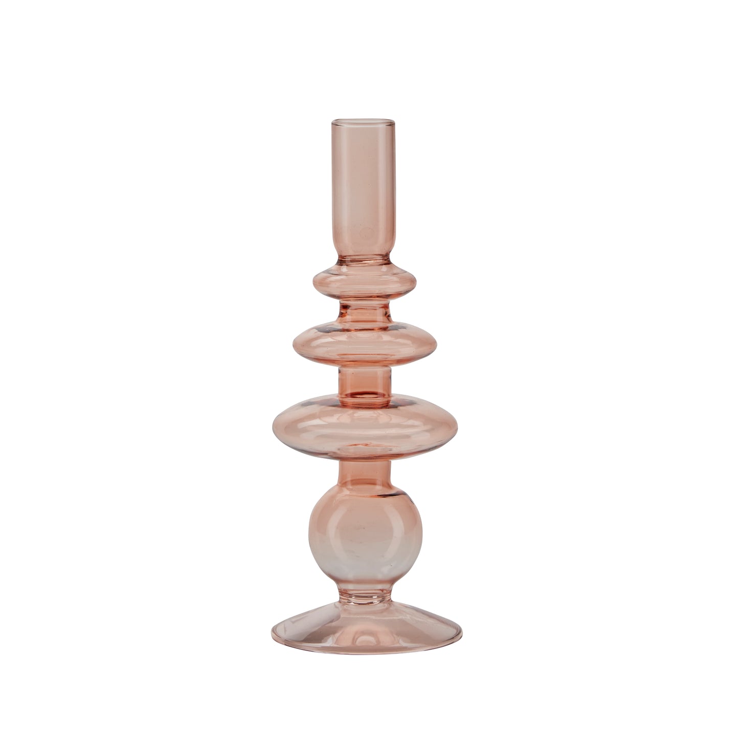 Rose Ring Glass Candlestick Holder-ad&i
