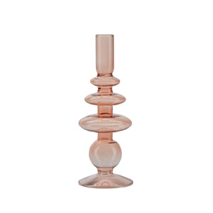 Rose Ring Glass Candlestick Holder-ad&i