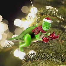 Load image into Gallery viewer, Tea Rex Shaped Christmas Tree Bauble-ad&amp;i