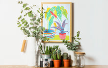 Load image into Gallery viewer, Bromeliad Botanical Plants A3 Risograph Print by Printer Johnson - ad&amp;i