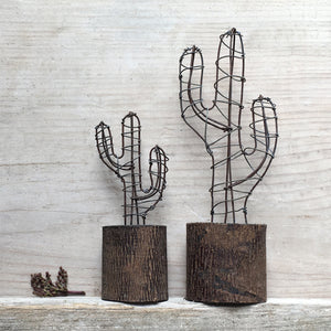 Decorative Rusty Wire Cacti-ad&i