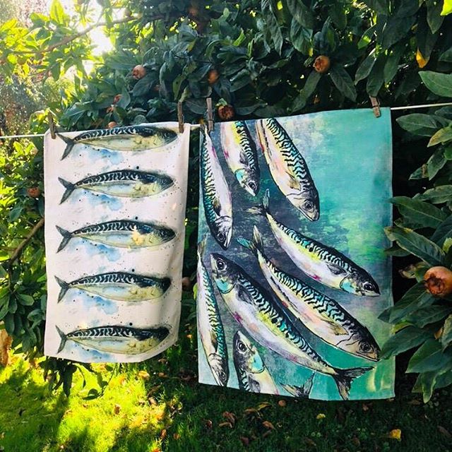 Mackerel Shoal Tea Towel - ad&i