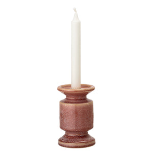 Large Rose Stoneware Candlestick Holder - ad&i
