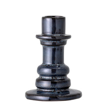Load image into Gallery viewer, Blue Stoneware Candlestick Holder - ad&amp;i