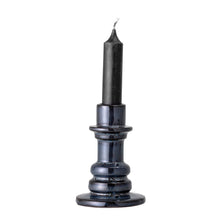 Load image into Gallery viewer, Blue Stoneware Candlestick Holder - ad&amp;i