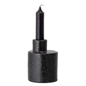 Black Chunky Stoneware Candlestick Holder-ad&i