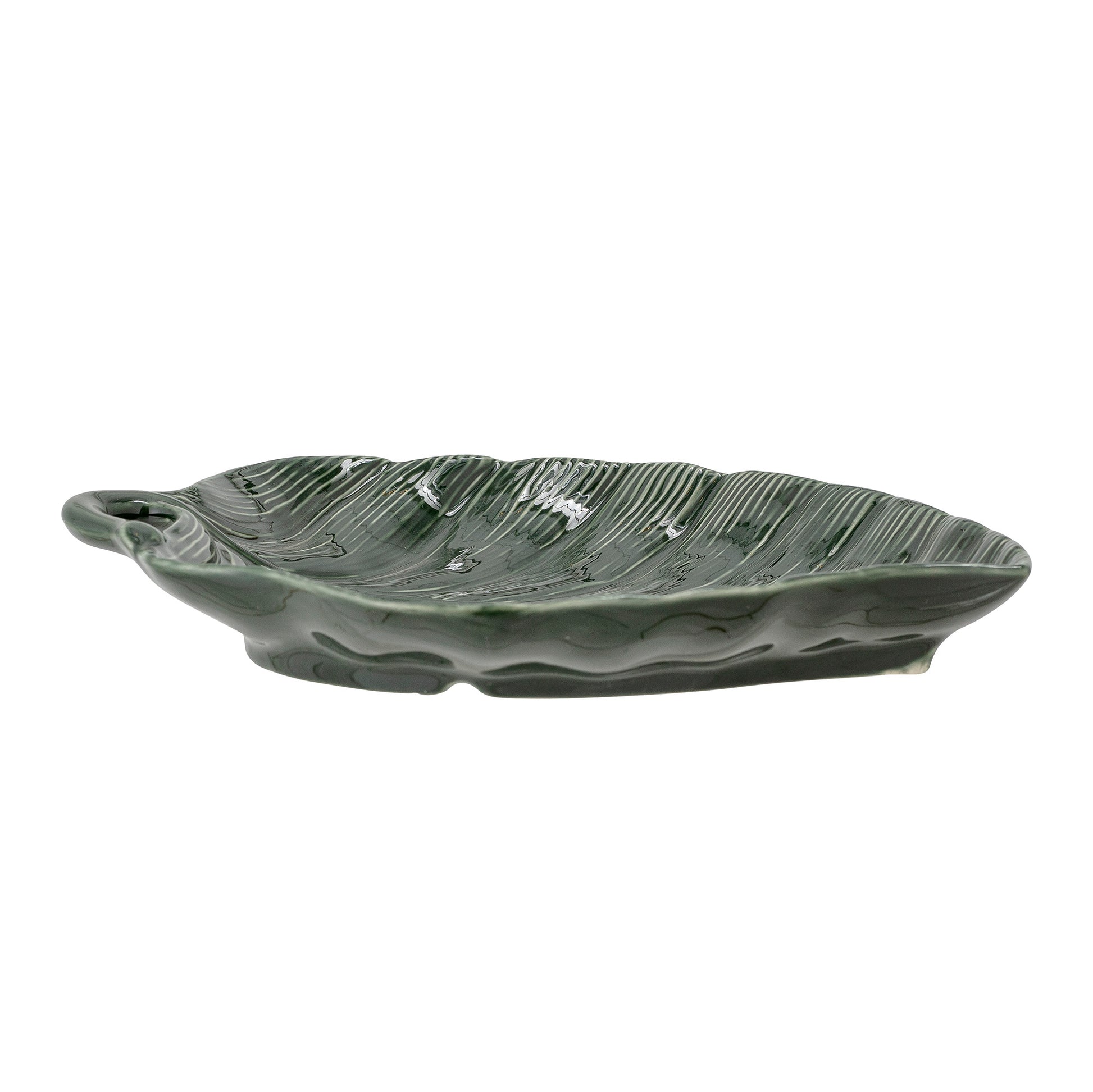 Savanna Palm Leaf Decorative Stoneware Plate-ad&i