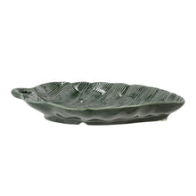 Load image into Gallery viewer, Savanna Palm Leaf Decorative Stoneware Plate-ad&amp;i