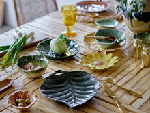 Load image into Gallery viewer, Savanna Palm Leaf Decorative Stoneware Bowl-ad&amp;i