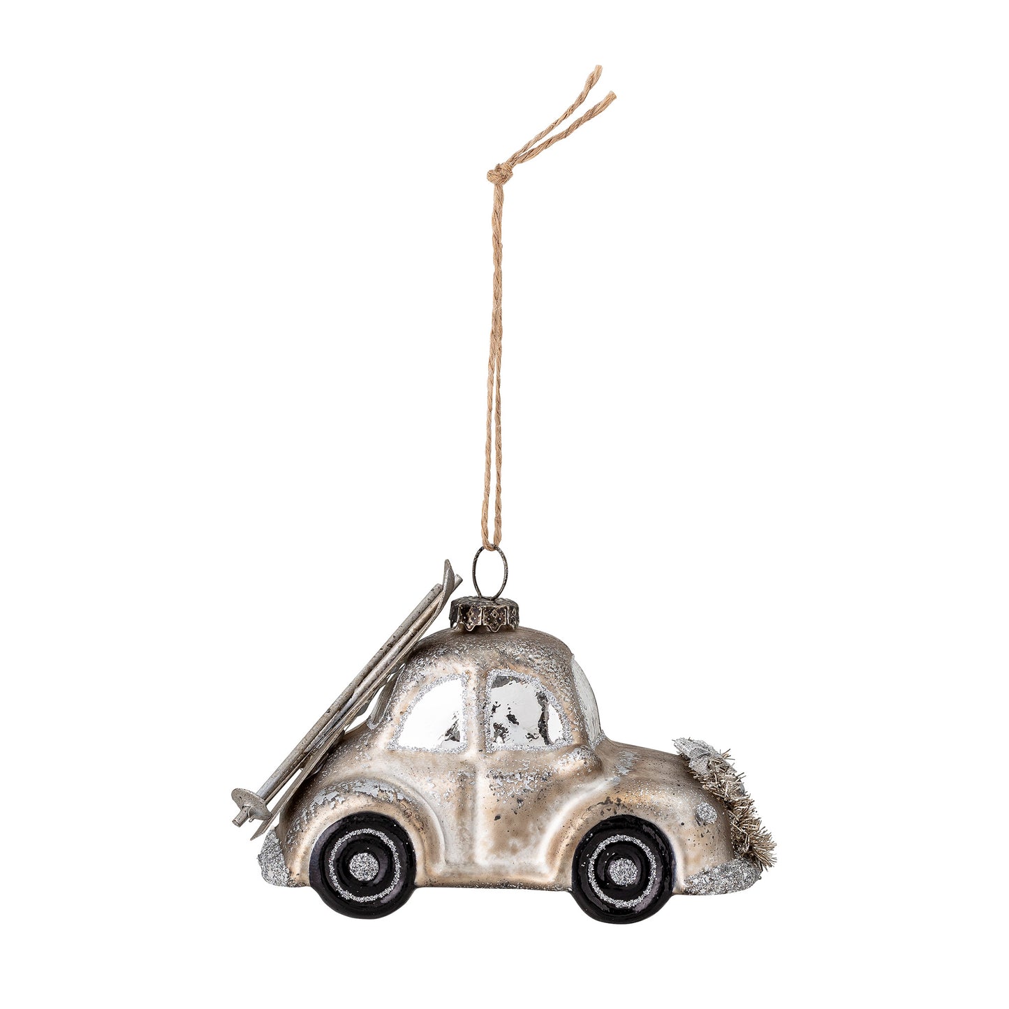 Metallic Retro Car Christmas Shaped Bauble - ad&i