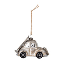 Load image into Gallery viewer, Metallic Retro Car Christmas Shaped Bauble - ad&amp;i