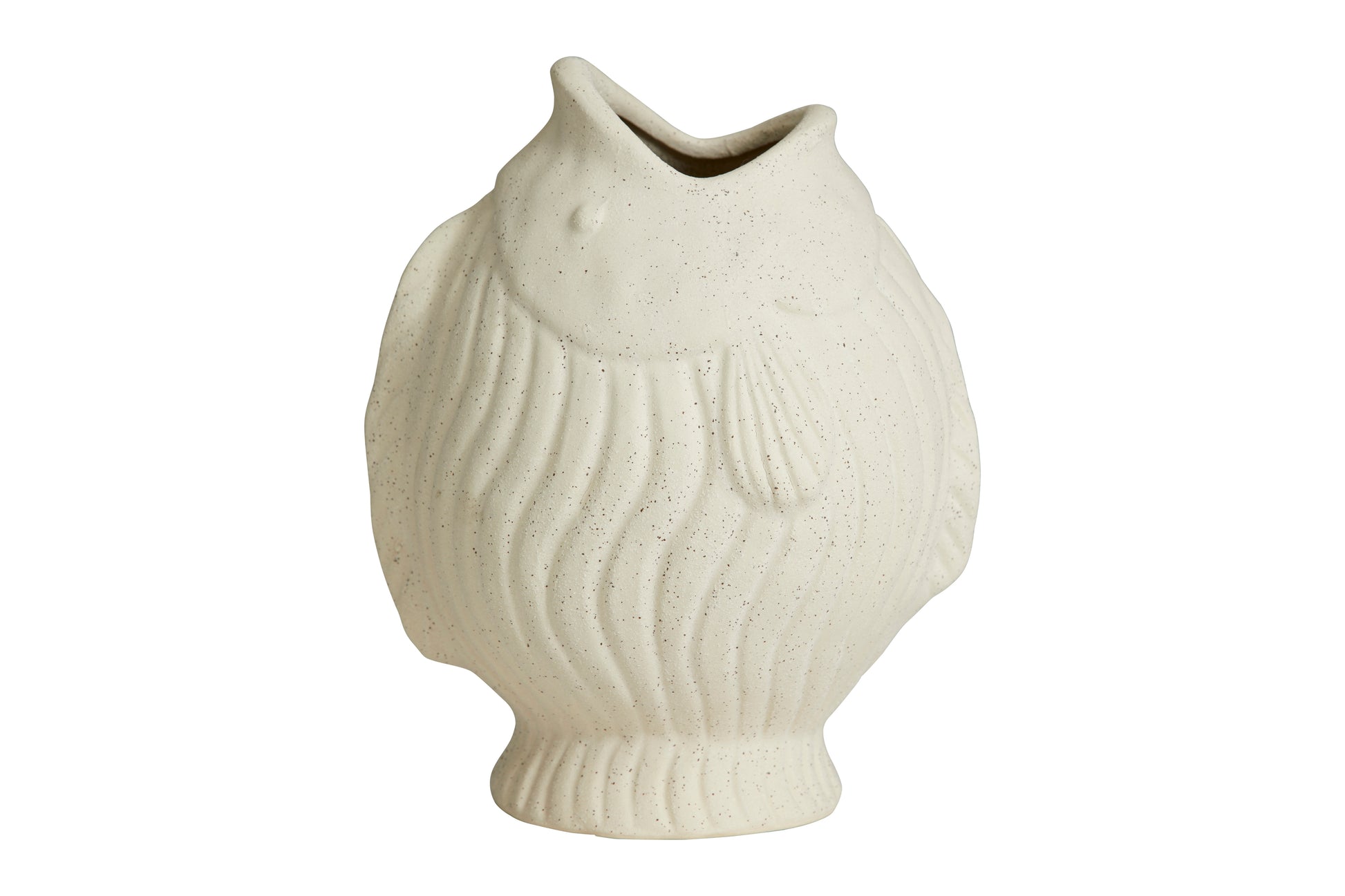 Sand Glazed Stoneware Fish Vase-ad&i