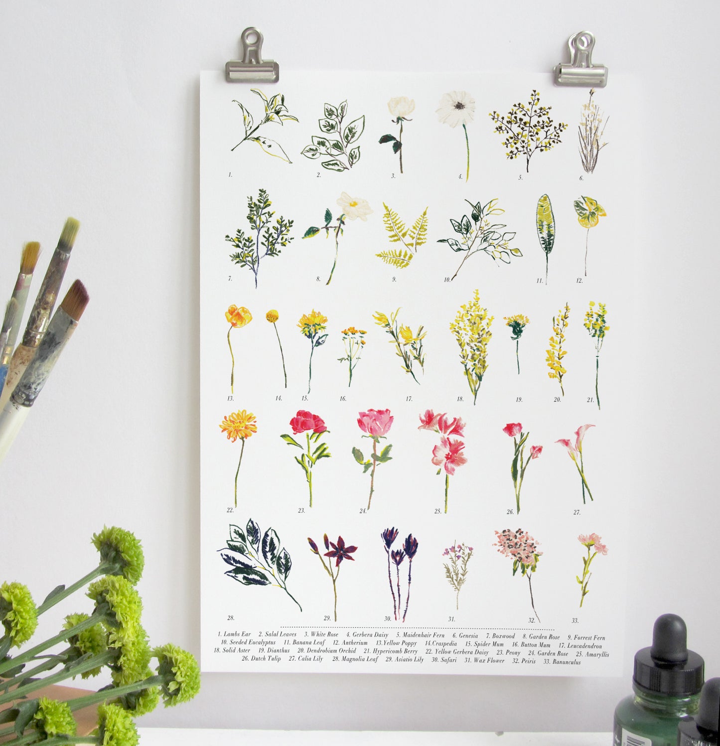 British Wild Flower A3 Digital Print by Abby Cook - ad&i