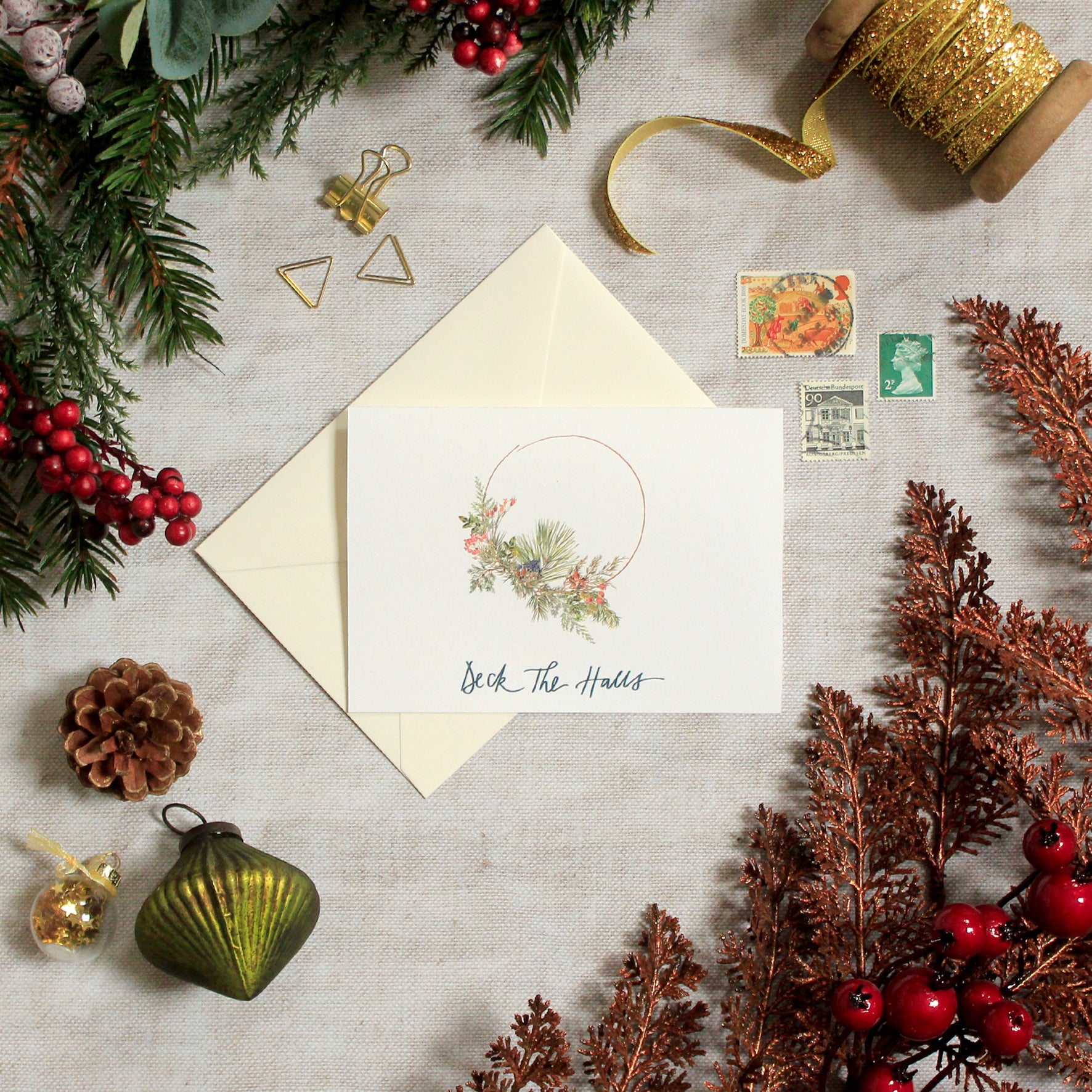 Deck the Halls Christmas Card-ad&i
