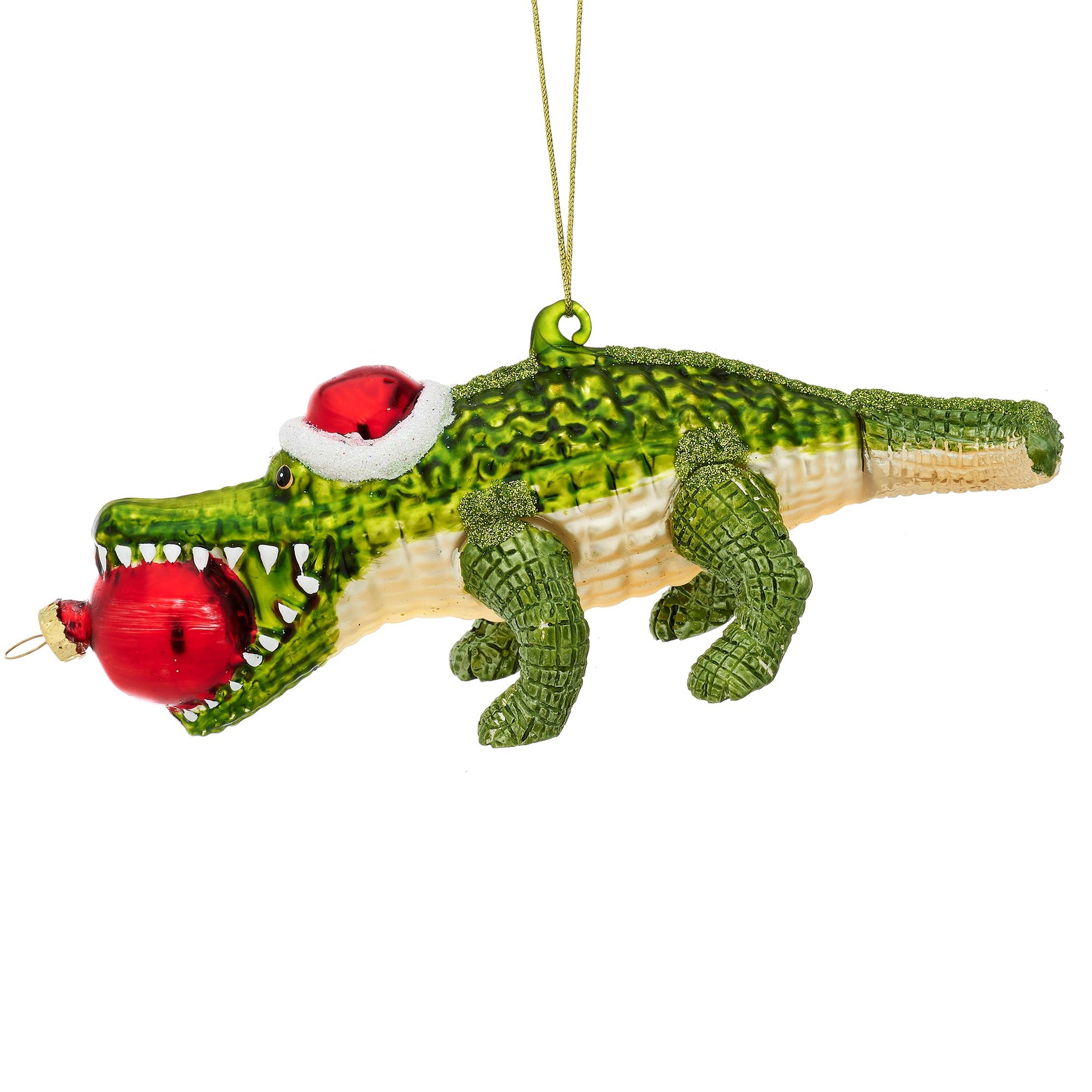 Alligator Shaped Christmas Tree Bauble - ad&i