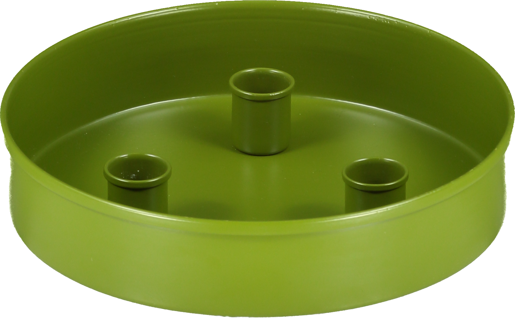 Olive Metal Candle Platter Holder-ad&i