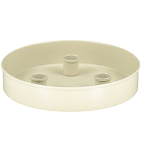 Load image into Gallery viewer, Stone White Metal Candle Platter Holder-ad&amp;i