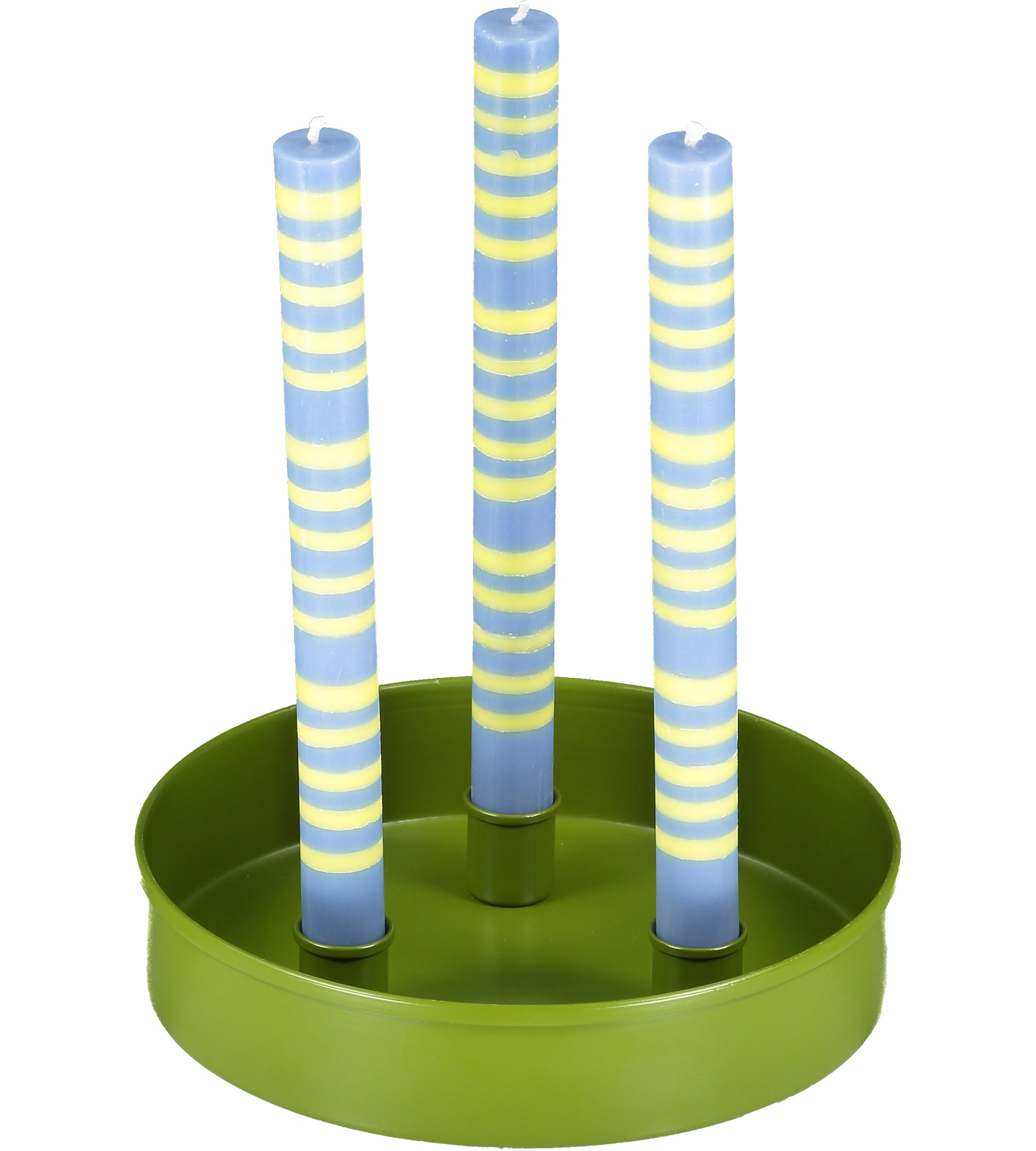 Olive Metal Candle Platter Holder-ad&i