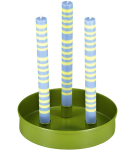 Olive Metal Candle Platter Holder-ad&i