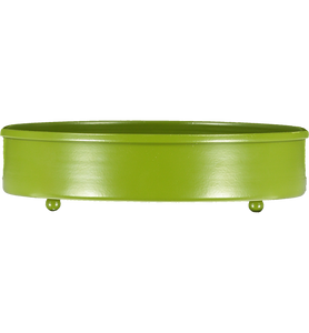 Olive Metal Candle Platter Holder-ad&i